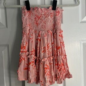 Skylar +Madison Matching Pink and Red Floral Skirt